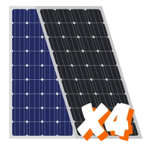 Kit 4 Paneles Solares 555w | Inversor Growatt 2 Kw | Interconexión CFE